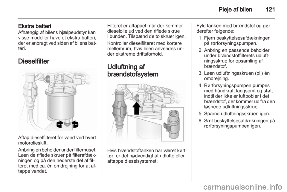 OPEL VIVARO 2012  Instruktionsbog (in Danish) 
