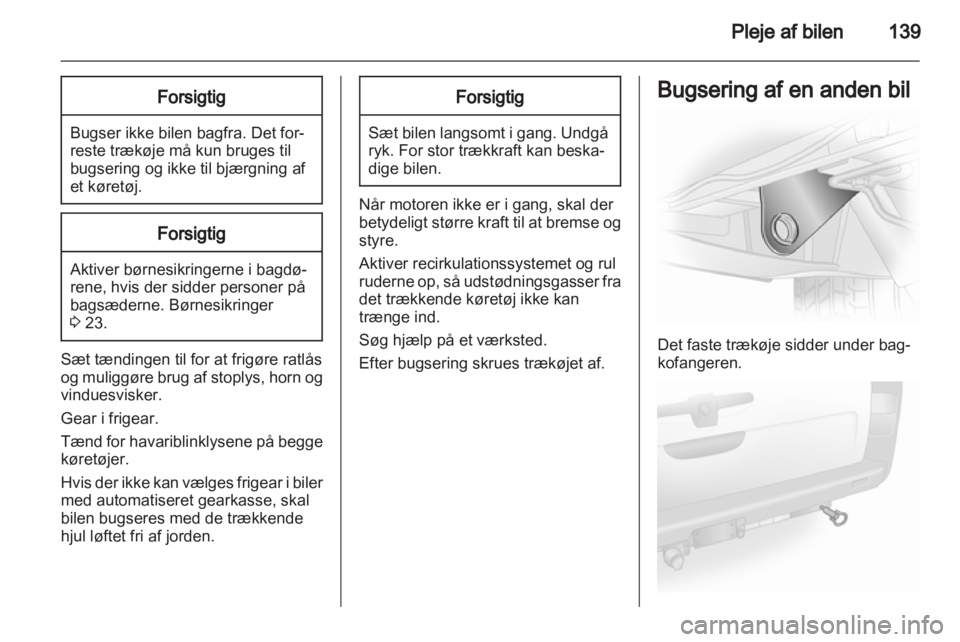 OPEL VIVARO 2012  Instruktionsbog (in Danish) 