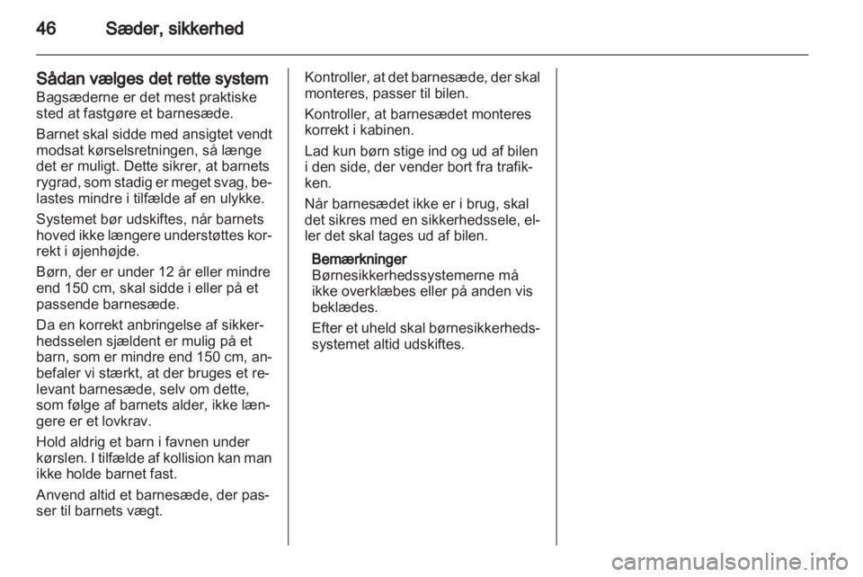 OPEL VIVARO 2012  Instruktionsbog (in Danish) 