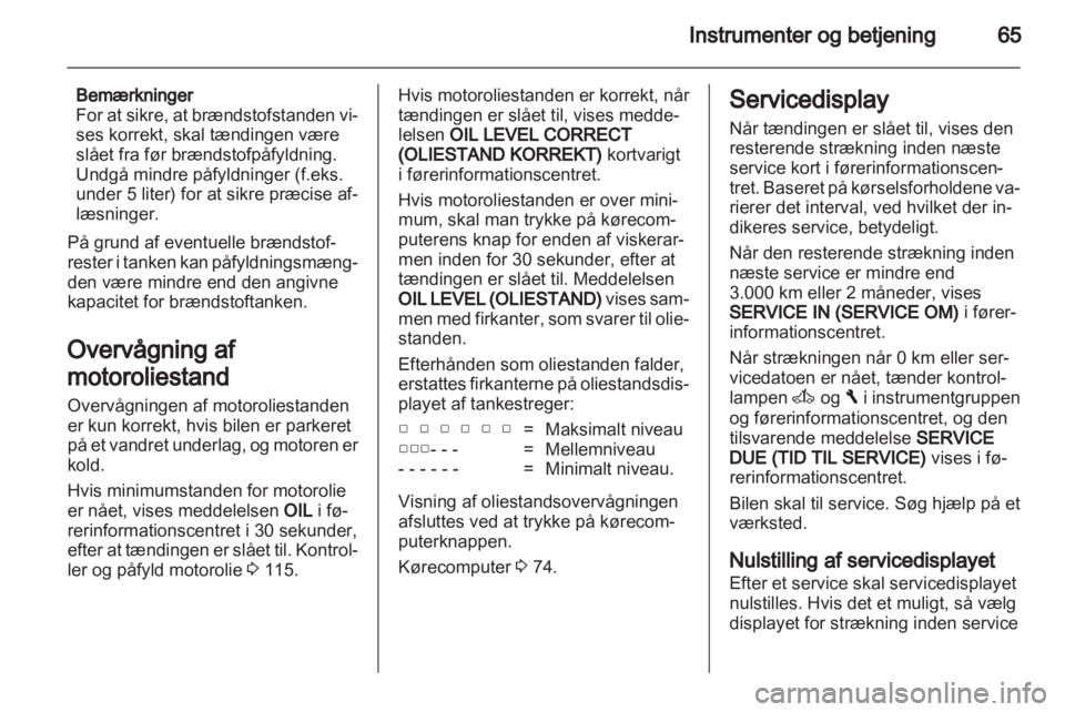 OPEL VIVARO 2012  Instruktionsbog (in Danish) 