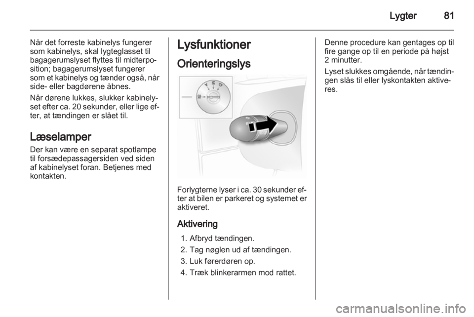 OPEL VIVARO 2012  Instruktionsbog (in Danish) 