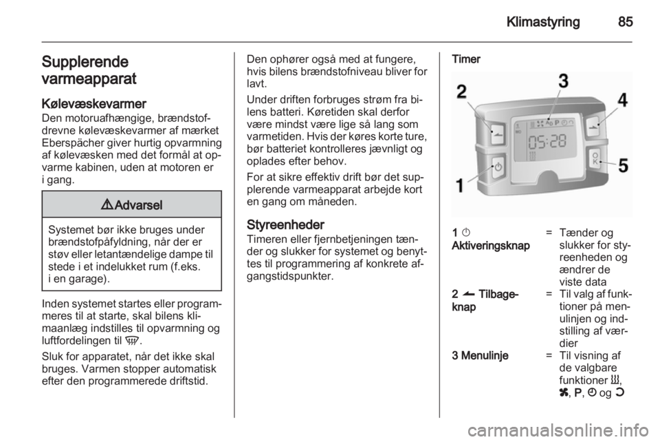 OPEL VIVARO 2012  Instruktionsbog (in Danish) 