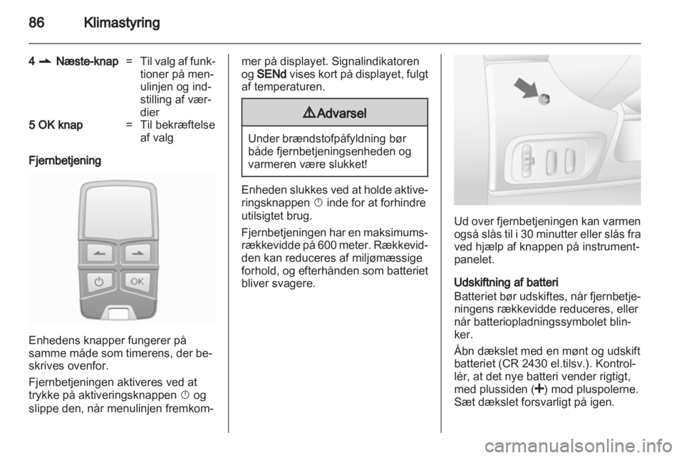 OPEL VIVARO 2012  Instruktionsbog (in Danish) 