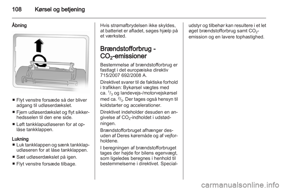 OPEL VIVARO 2013  Instruktionsbog (in Danish) 