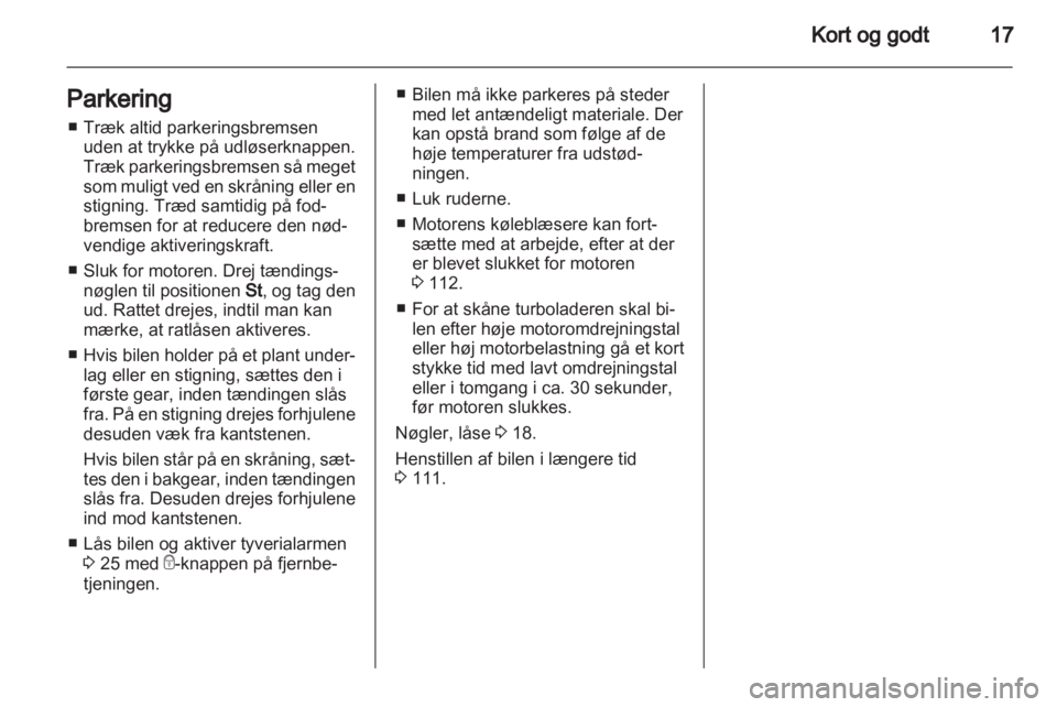 OPEL VIVARO 2013  Instruktionsbog (in Danish) 