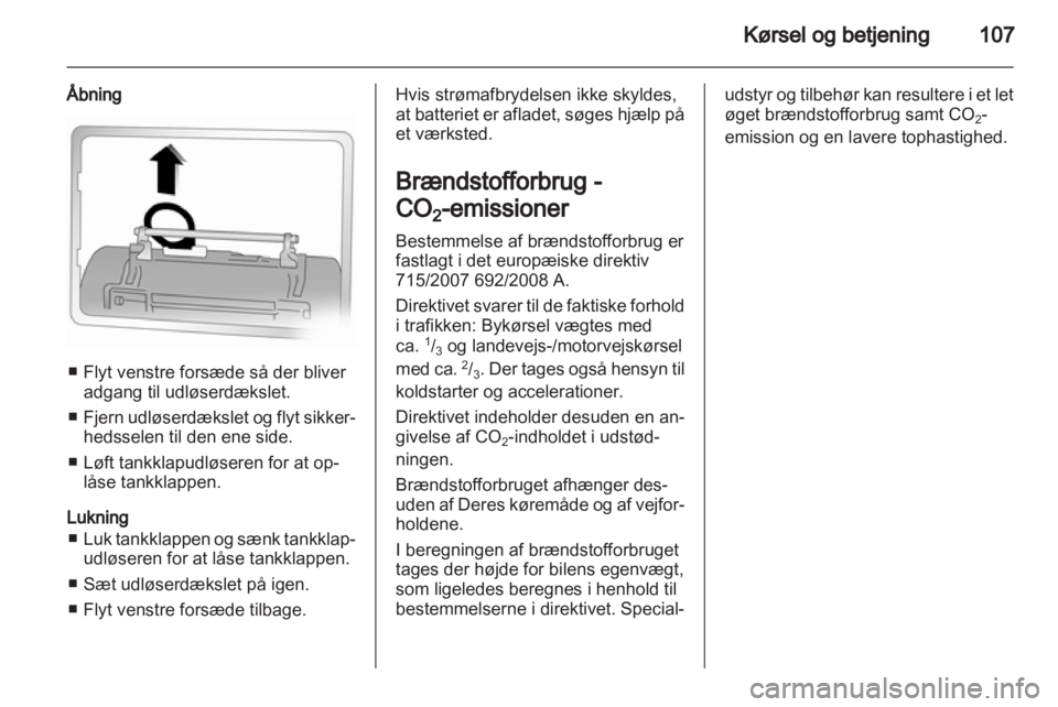 OPEL VIVARO 2013.5  Instruktionsbog (in Danish) 