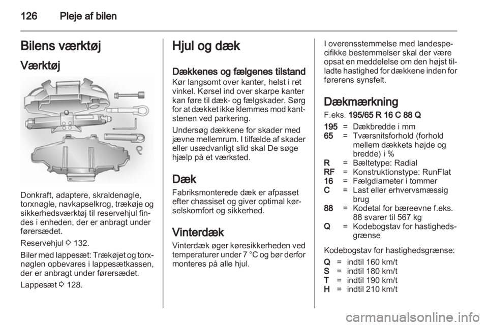 OPEL VIVARO 2013.5  Instruktionsbog (in Danish) 