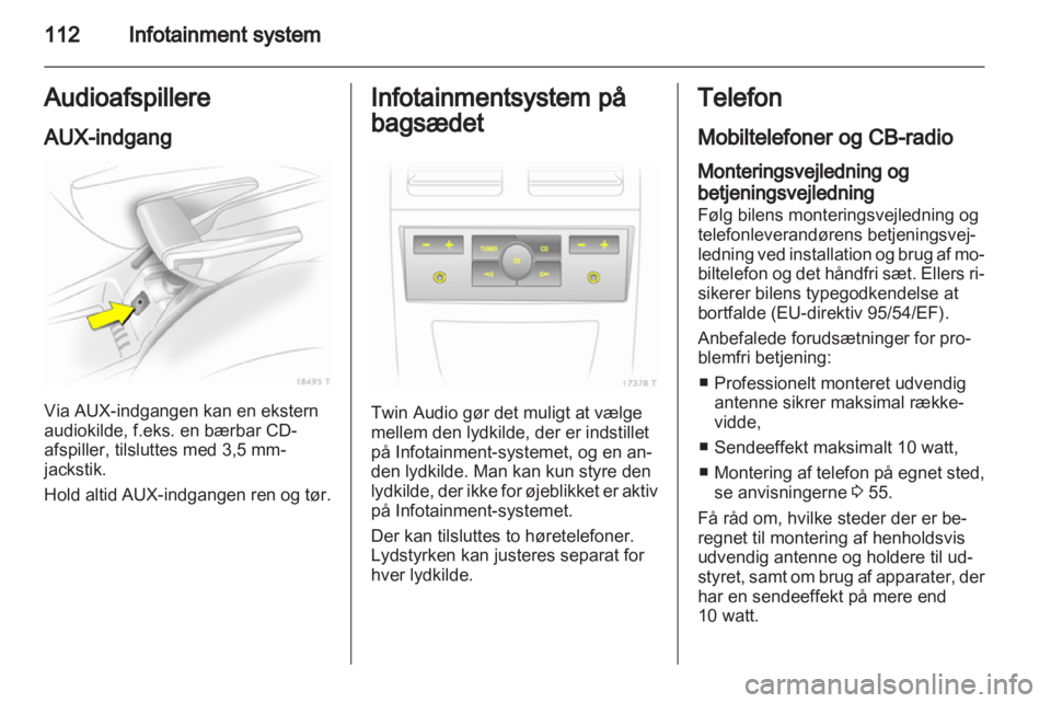 OPEL ZAFIRA 2010  Instruktionsbog (in Danish) 