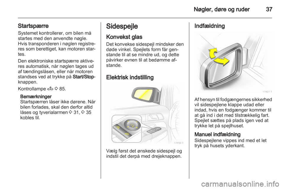 OPEL ZAFIRA 2010  Instruktionsbog (in Danish) 