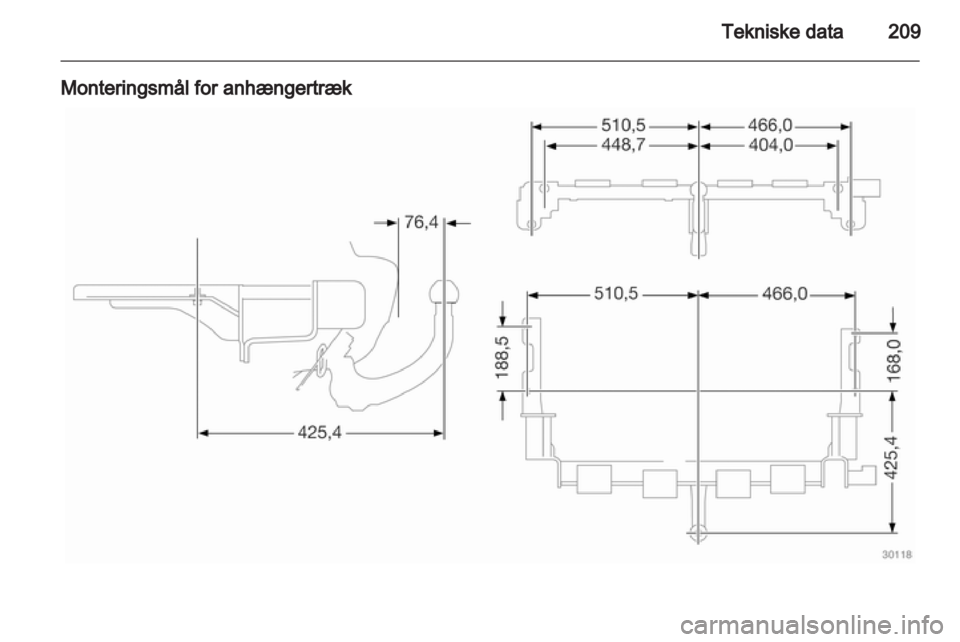 OPEL ZAFIRA 2010.5  Instruktionsbog (in Danish) 