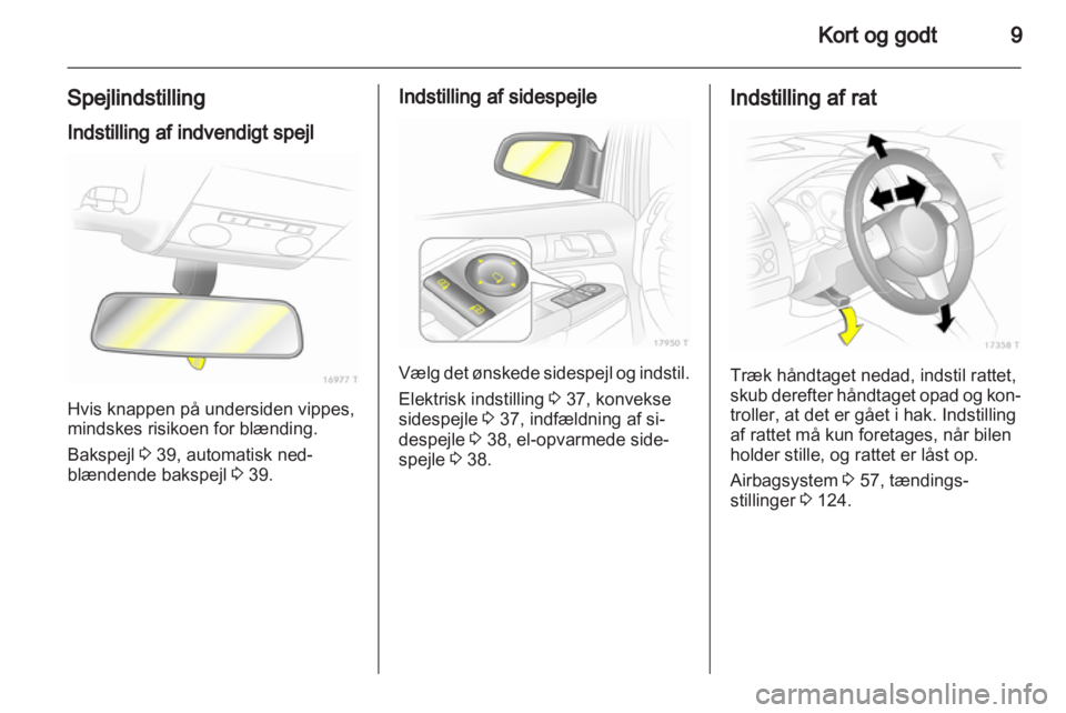 OPEL ZAFIRA 2010.5  Instruktionsbog (in Danish) 