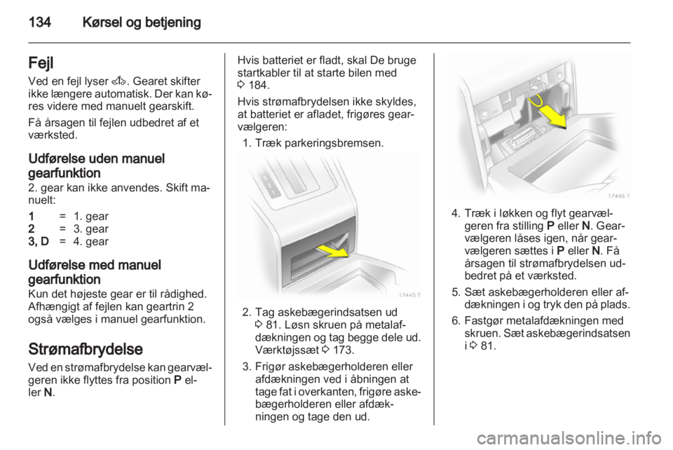 OPEL ZAFIRA 2011  Instruktionsbog (in Danish) 