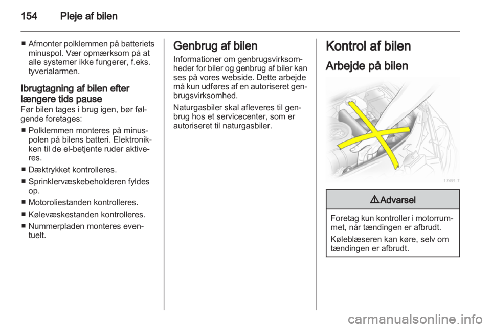 OPEL ZAFIRA 2011  Instruktionsbog (in Danish) 