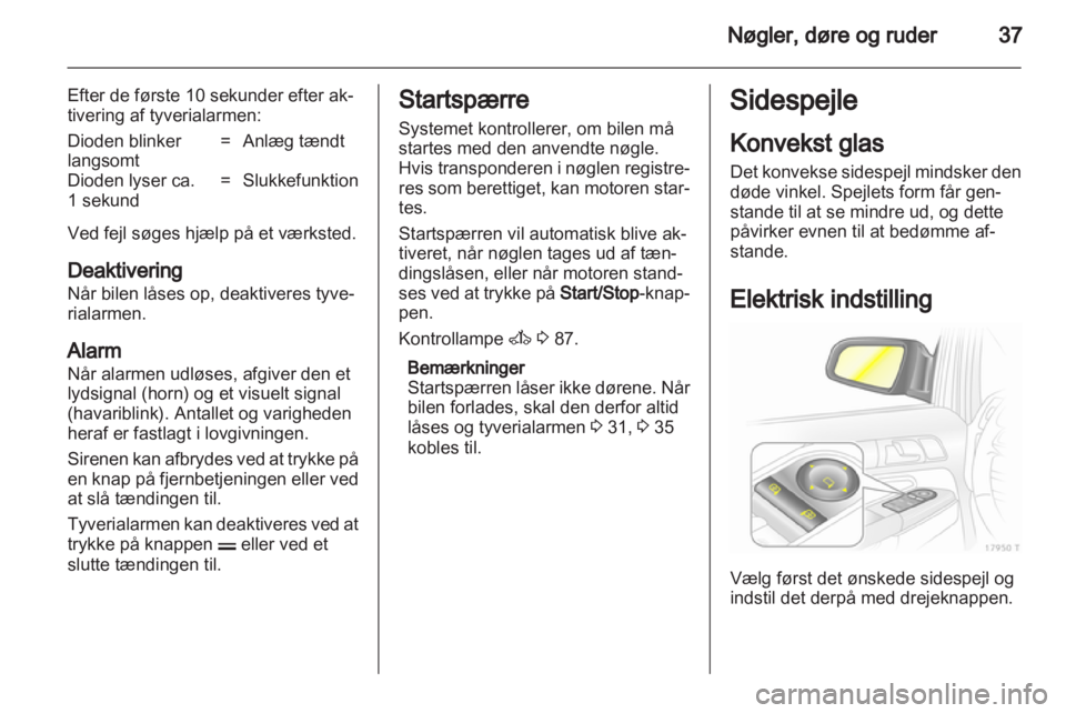 OPEL ZAFIRA 2011  Instruktionsbog (in Danish) 