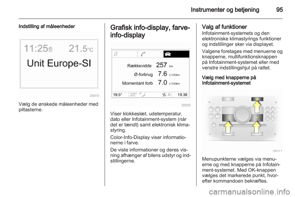 OPEL ZAFIRA 2011  Instruktionsbog (in Danish) 
