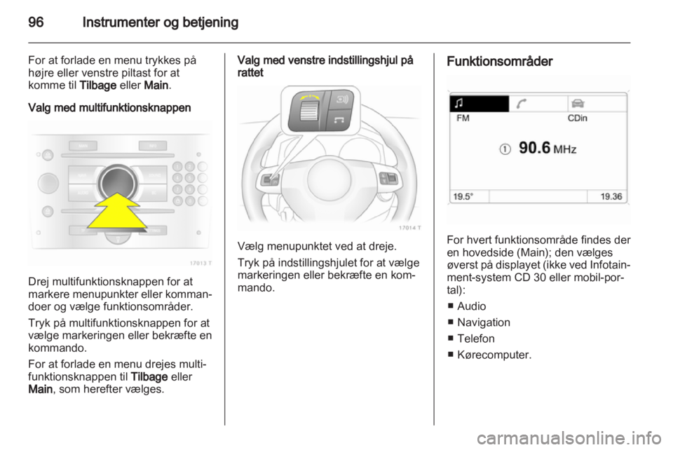 OPEL ZAFIRA 2011  Instruktionsbog (in Danish) 