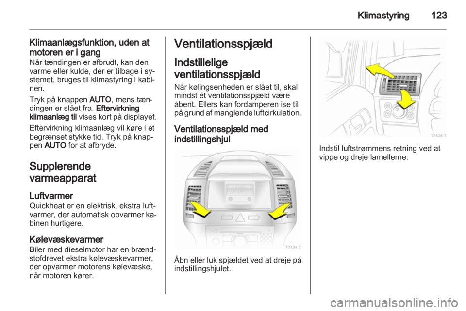 OPEL ZAFIRA 2011.5  Instruktionsbog (in Danish) 