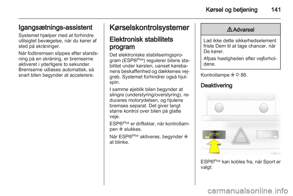 OPEL ZAFIRA 2011.5  Instruktionsbog (in Danish) 