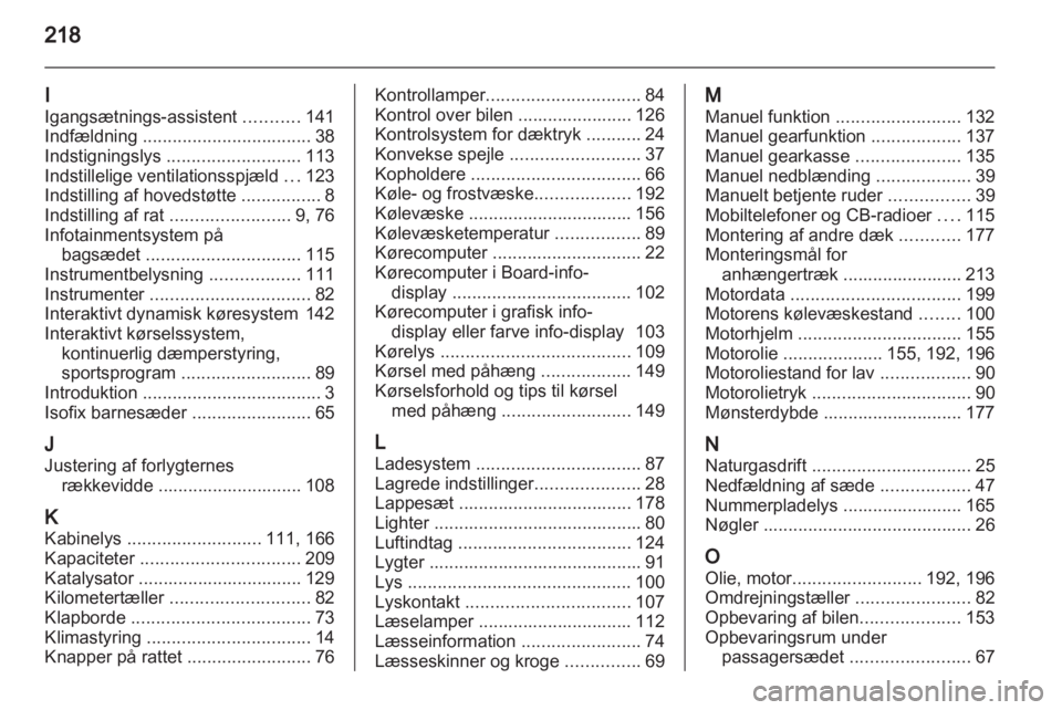 OPEL ZAFIRA 2011.5  Instruktionsbog (in Danish) 