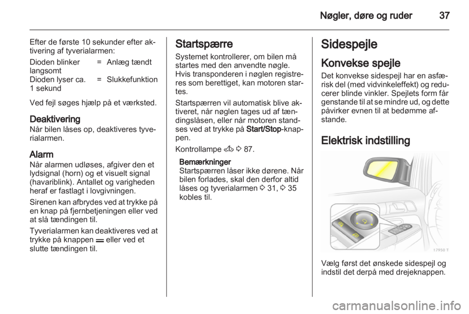 OPEL ZAFIRA 2011.5  Instruktionsbog (in Danish) 