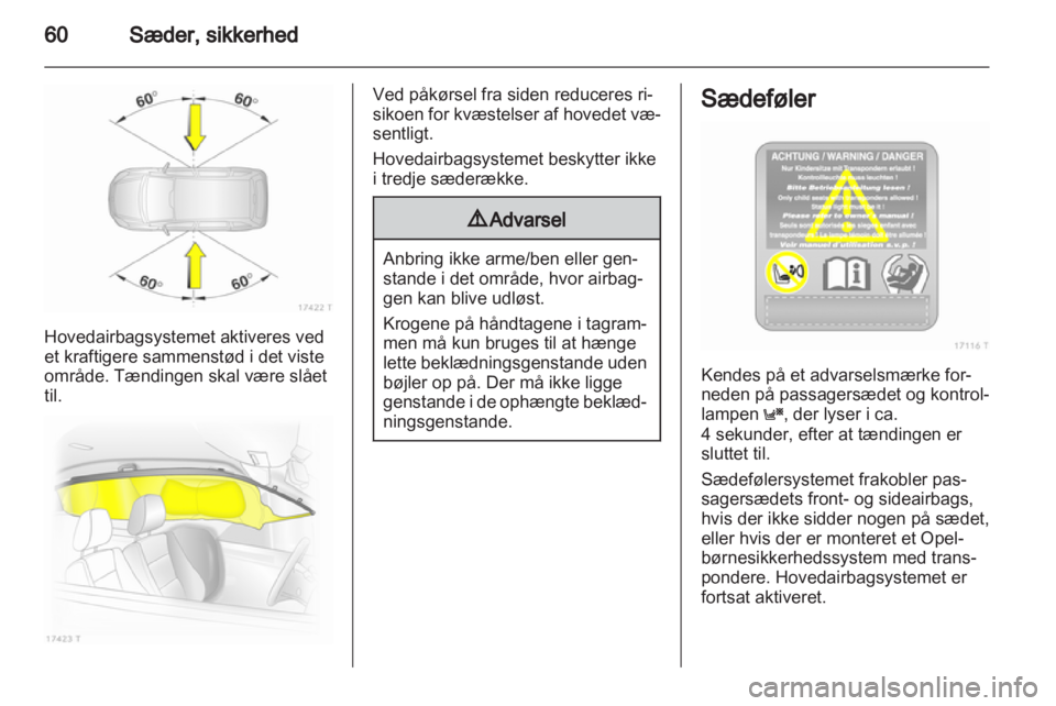 OPEL ZAFIRA 2011.5  Instruktionsbog (in Danish) 