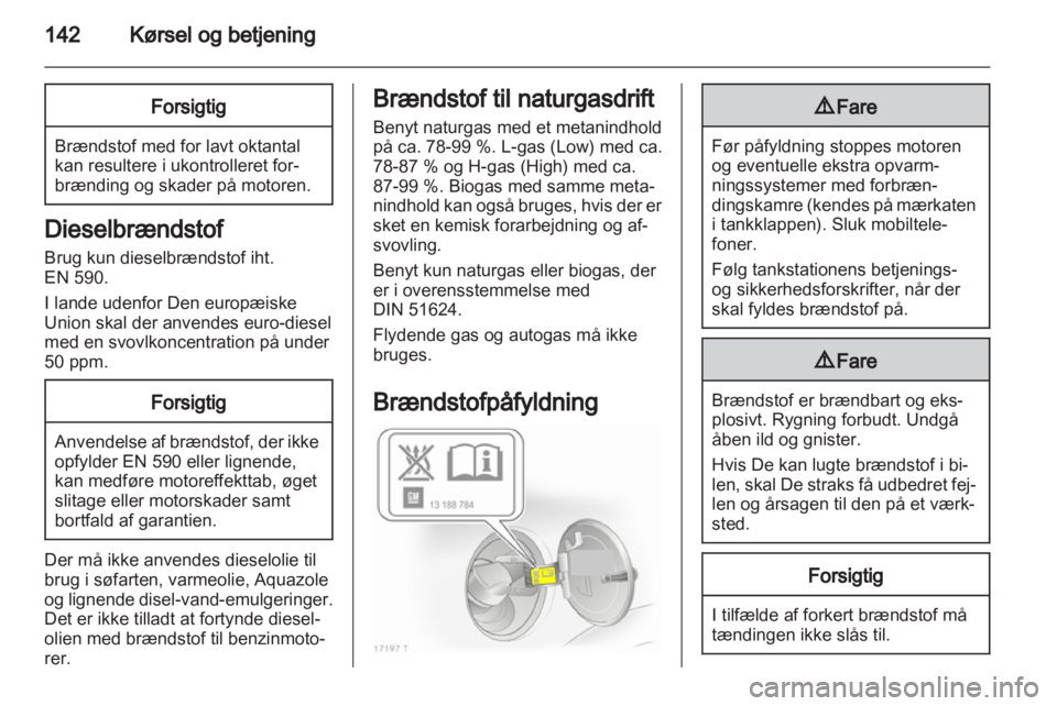 OPEL ZAFIRA 2012  Instruktionsbog (in Danish) 