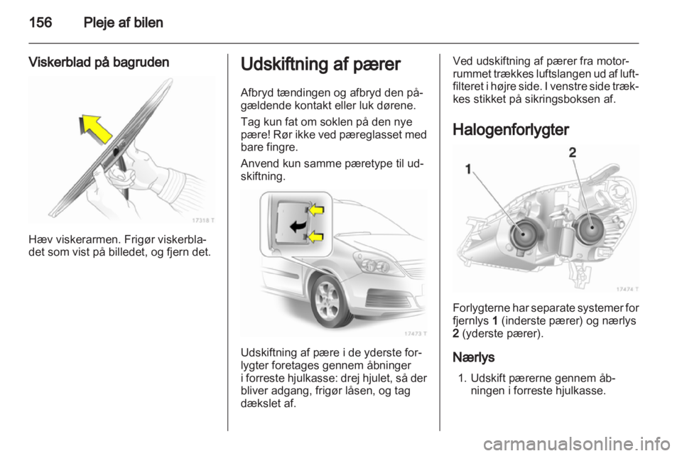 OPEL ZAFIRA 2012  Instruktionsbog (in Danish) 