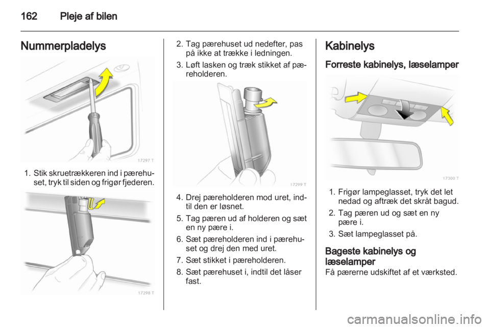 OPEL ZAFIRA 2012  Instruktionsbog (in Danish) 