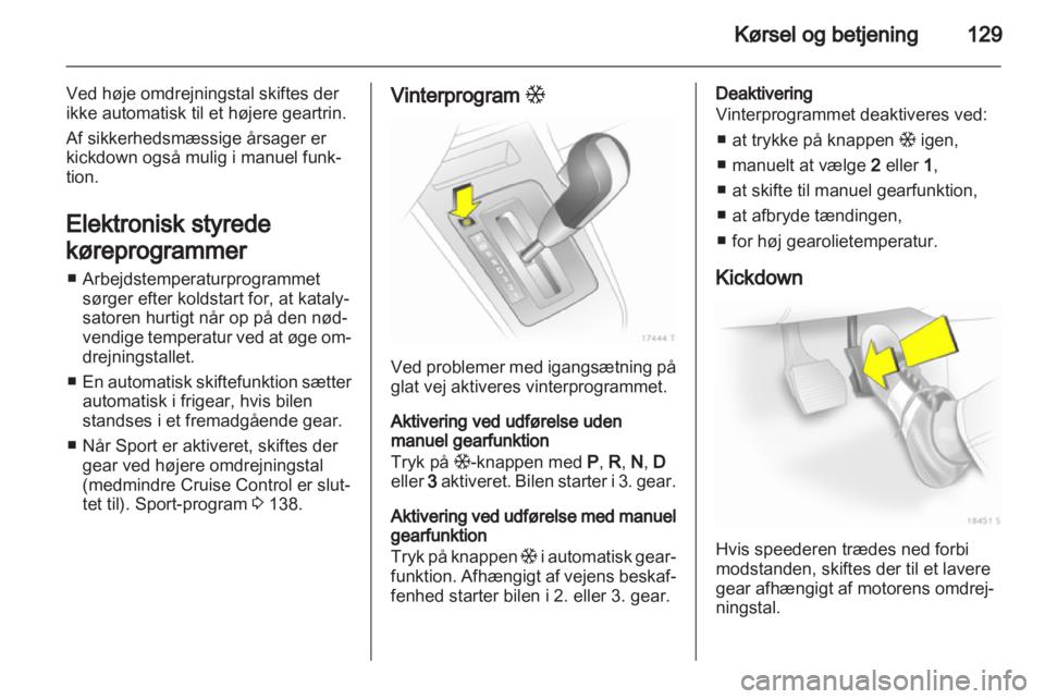OPEL ZAFIRA 2013  Instruktionsbog (in Danish) 