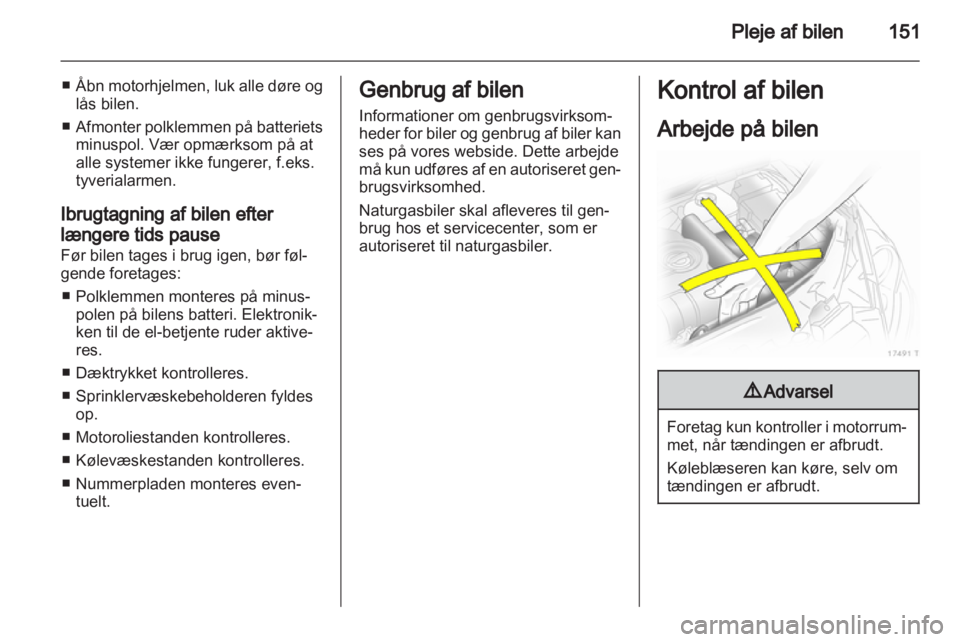OPEL ZAFIRA 2013  Instruktionsbog (in Danish) 
