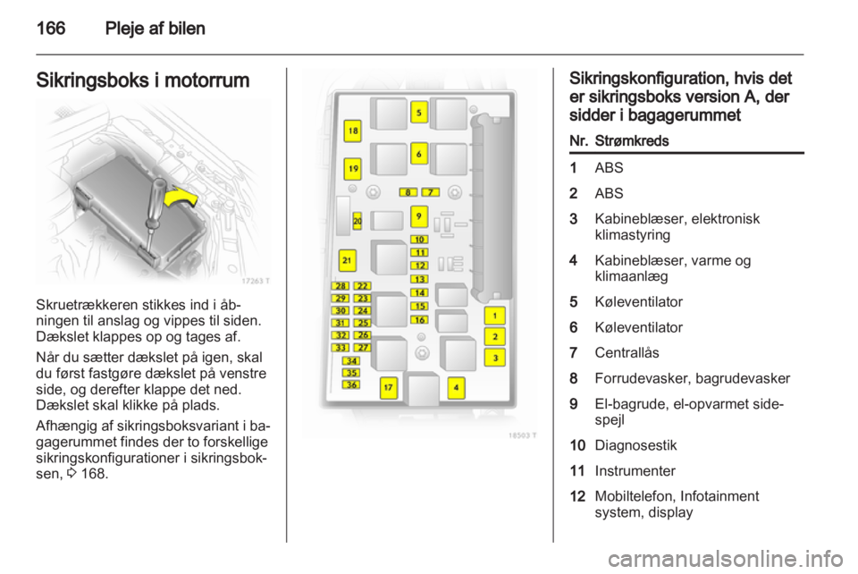 OPEL ZAFIRA 2013  Instruktionsbog (in Danish) 