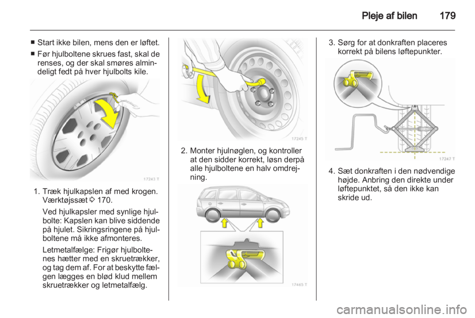 OPEL ZAFIRA 2013  Instruktionsbog (in Danish) 