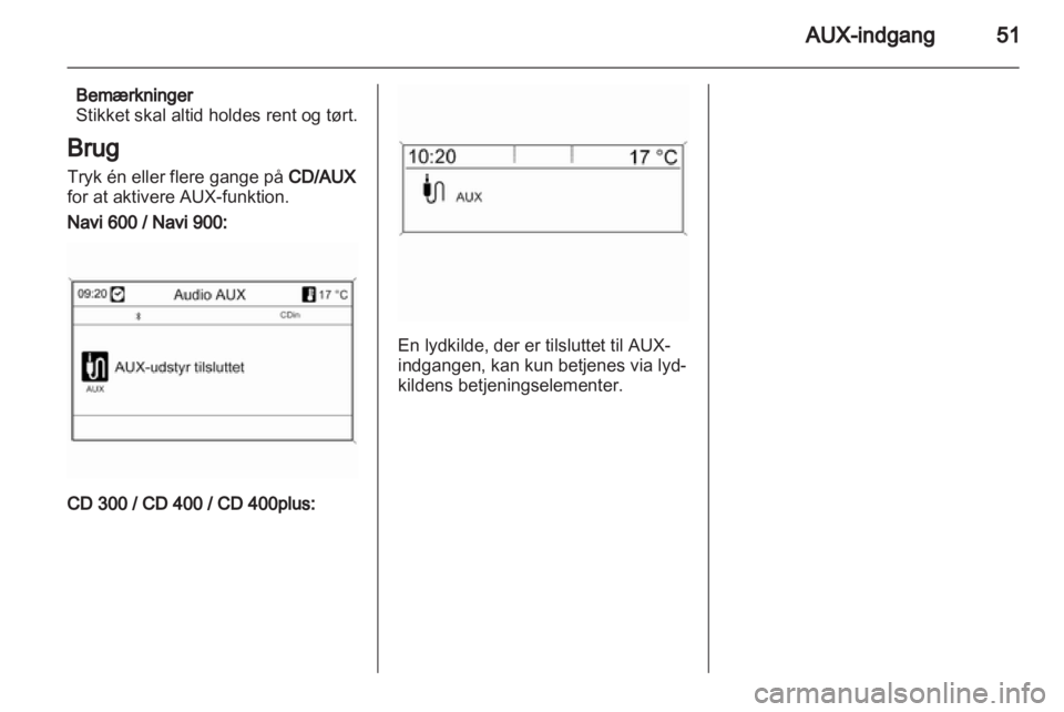 OPEL ZAFIRA C 2013.5  Instruktionsbog til Infotainment (in Danish) 