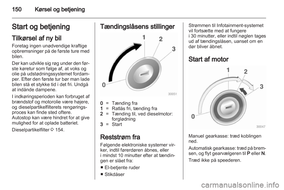 OPEL ZAFIRA TOURER 2012  Instruktionsbog (in Danish) 