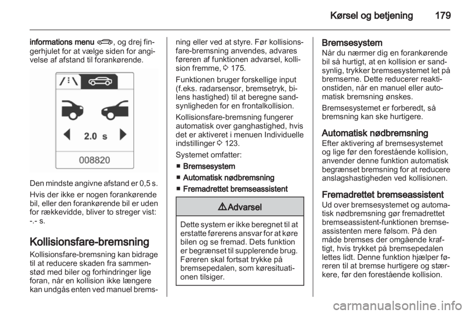 OPEL ZAFIRA TOURER 2012  Instruktionsbog (in Danish) 