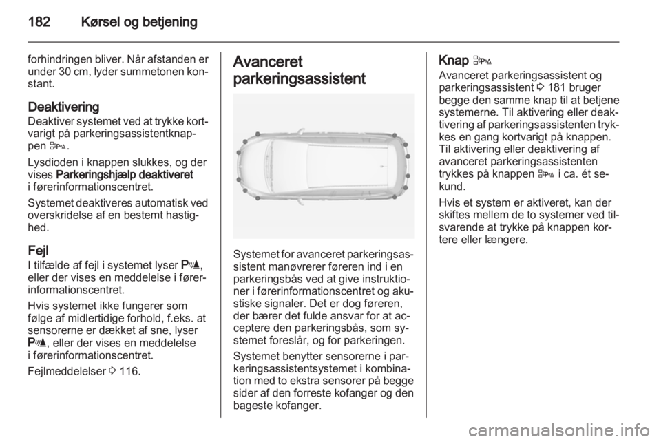 OPEL ZAFIRA TOURER 2012  Instruktionsbog (in Danish) 