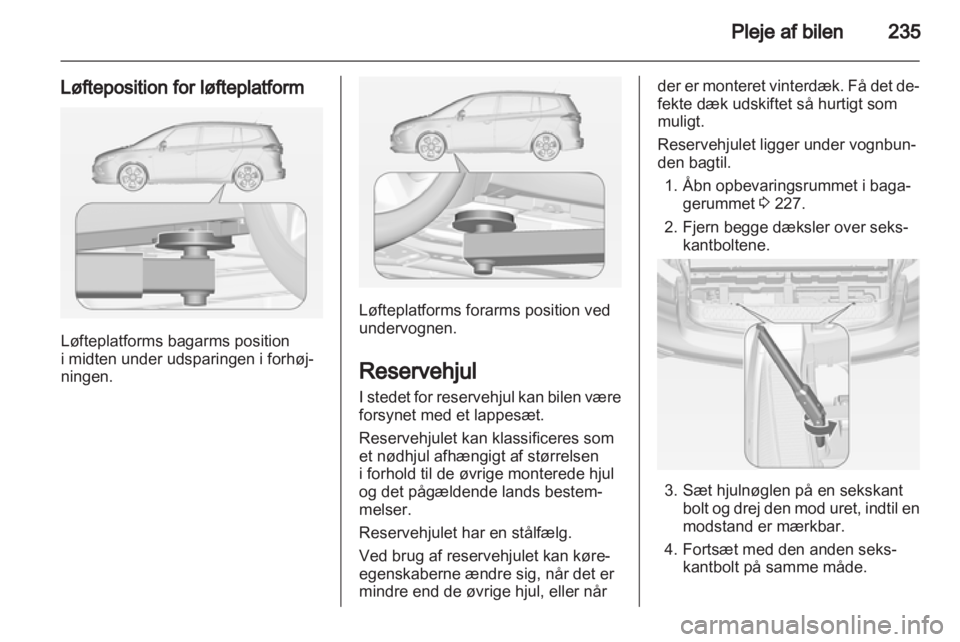 OPEL ZAFIRA TOURER 2012  Instruktionsbog (in Danish) 