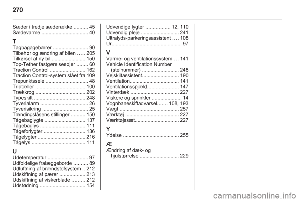 OPEL ZAFIRA TOURER 2012  Instruktionsbog (in Danish) 