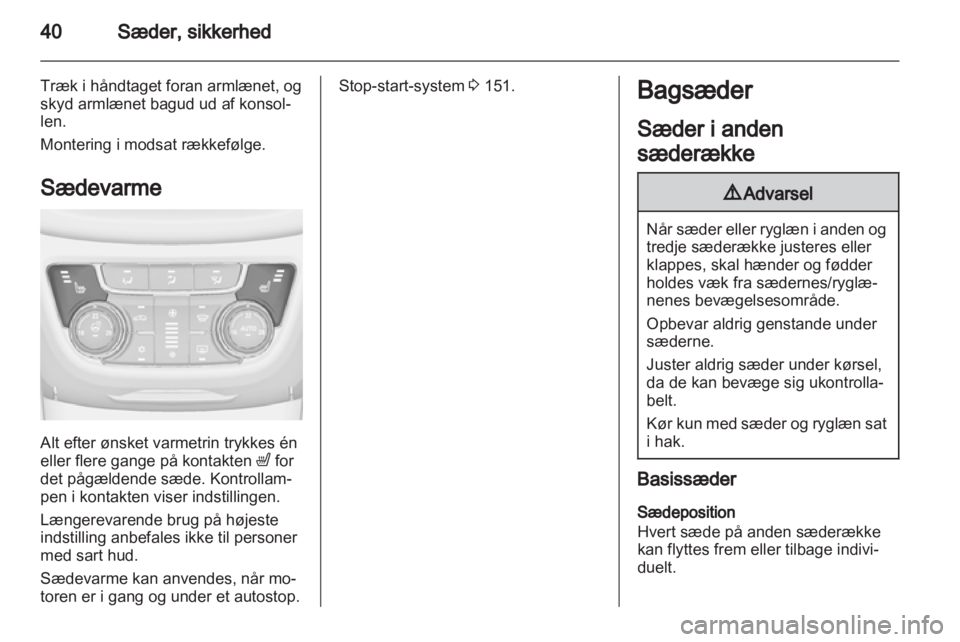 OPEL ZAFIRA TOURER 2012  Instruktionsbog (in Danish) 