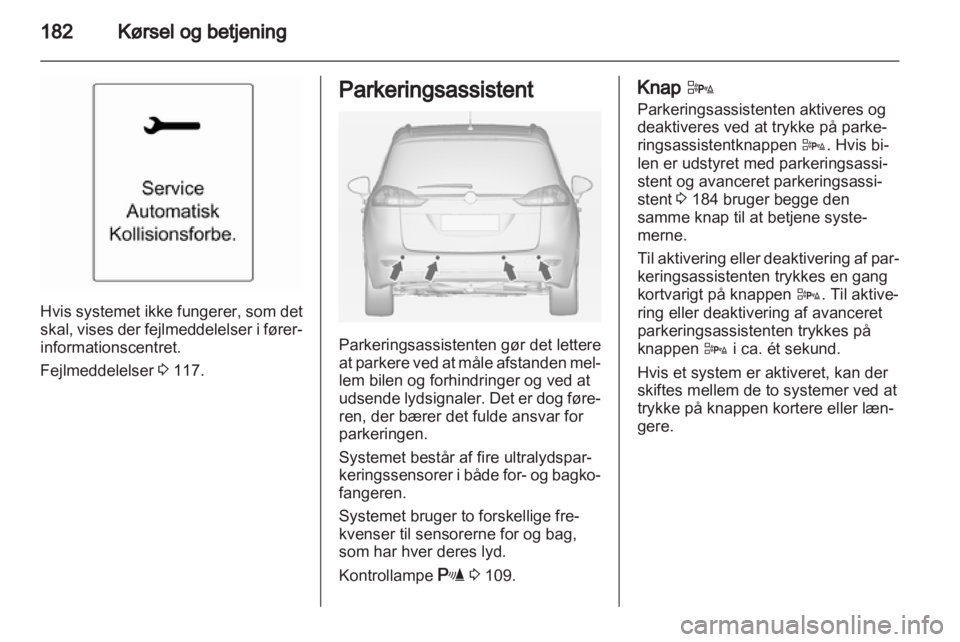 OPEL ZAFIRA TOURER 2012.5  Instruktionsbog (in Danish) 