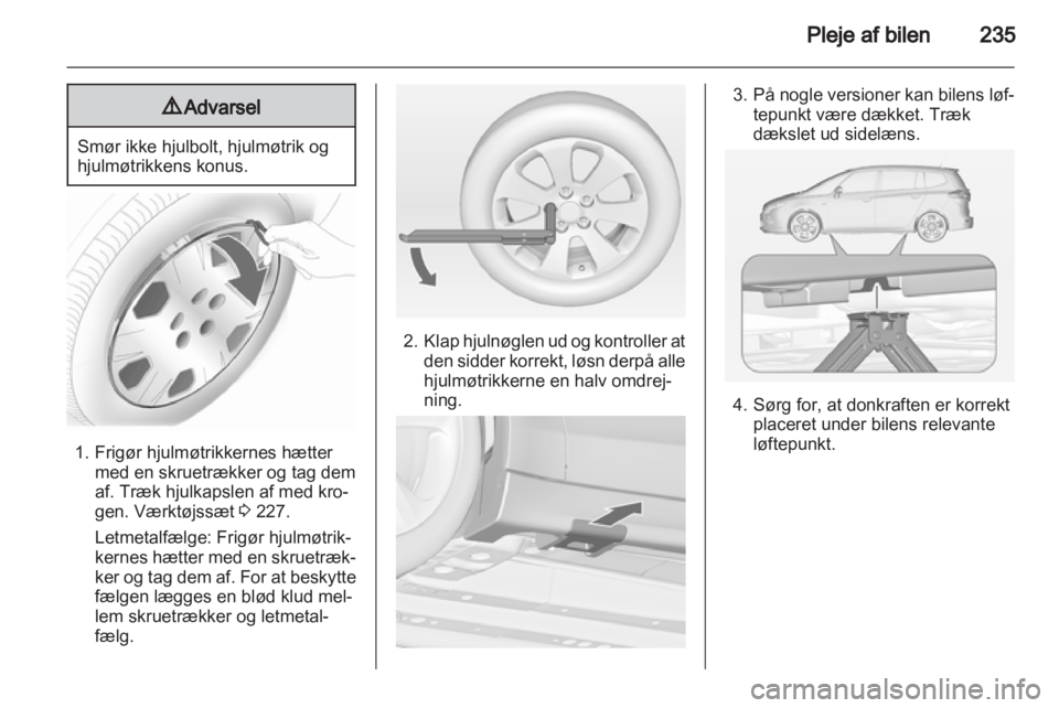 OPEL ZAFIRA TOURER 2012.5  Instruktionsbog (in Danish) 