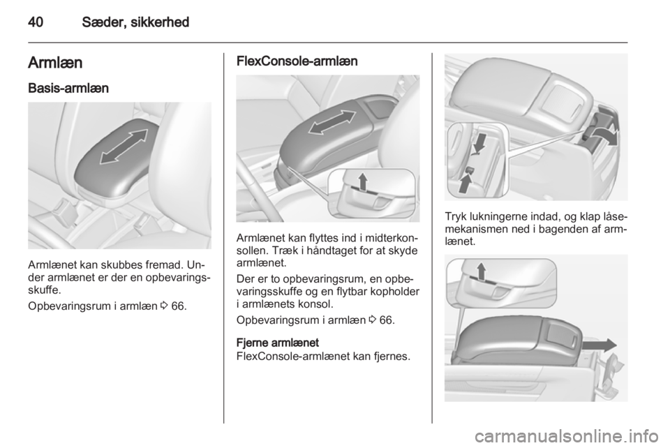 OPEL ZAFIRA TOURER 2012.5  Instruktionsbog (in Danish) 