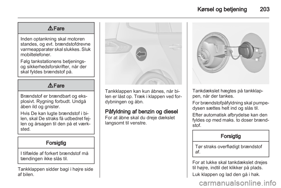 OPEL ZAFIRA TOURER 2013  Instruktionsbog (in Danish) 