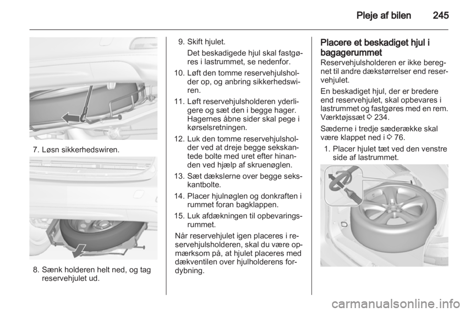 OPEL ZAFIRA TOURER 2013  Instruktionsbog (in Danish) 