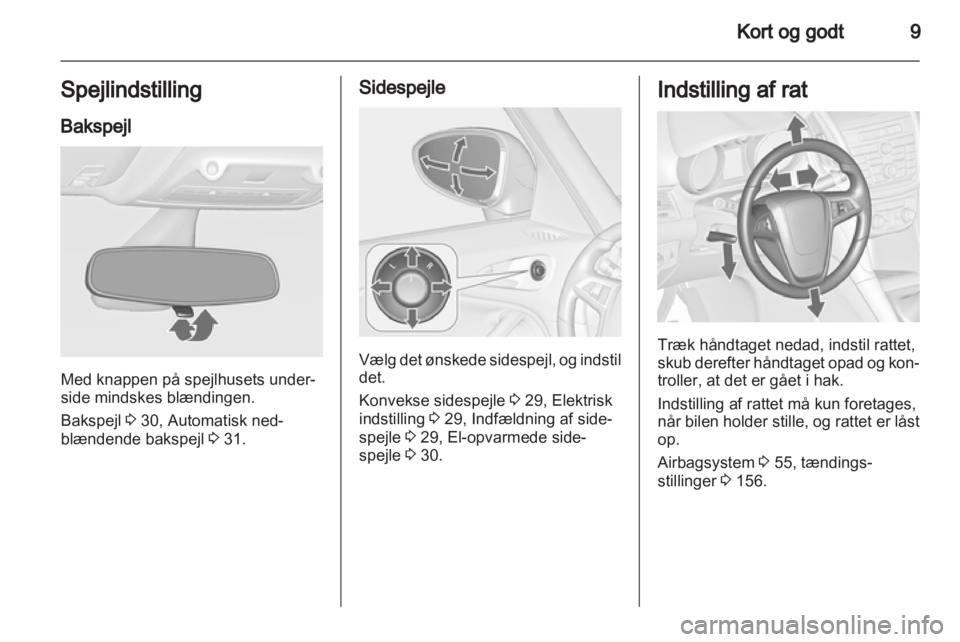 OPEL ZAFIRA TOURER 2013.5  Instruktionsbog (in Danish) 