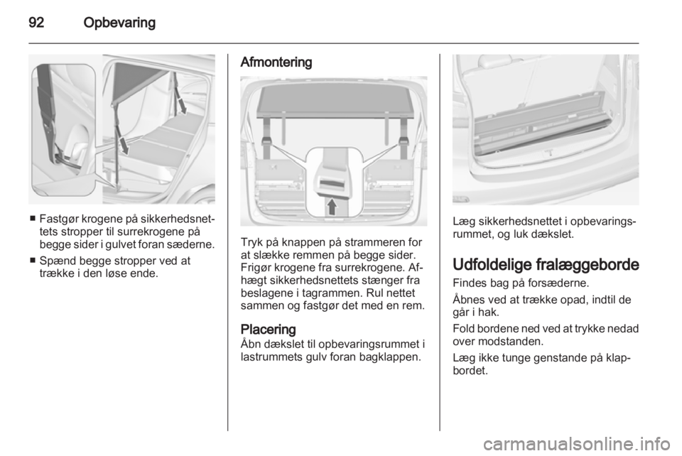 OPEL ZAFIRA TOURER 2013.5  Instruktionsbog (in Danish) 