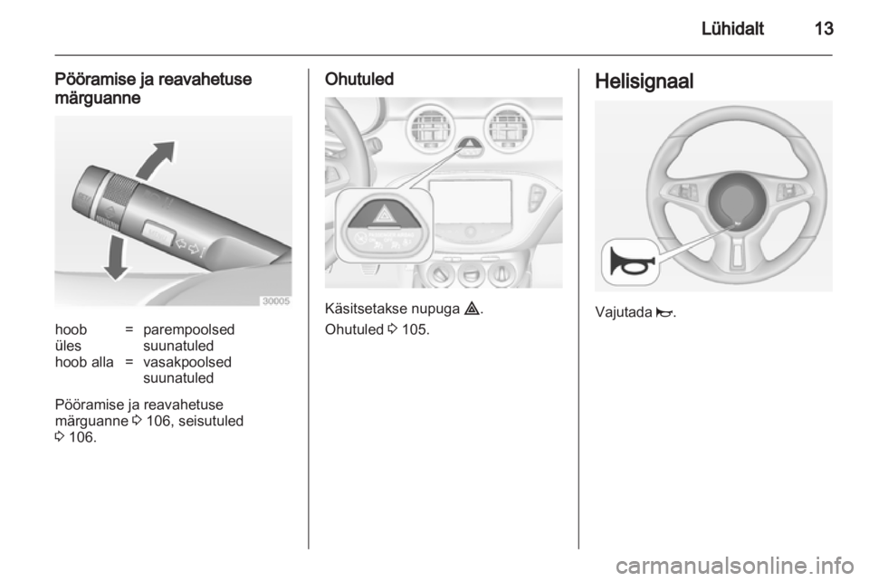 OPEL ADAM 2013.5  Omaniku käsiraamat (in Estonian) 