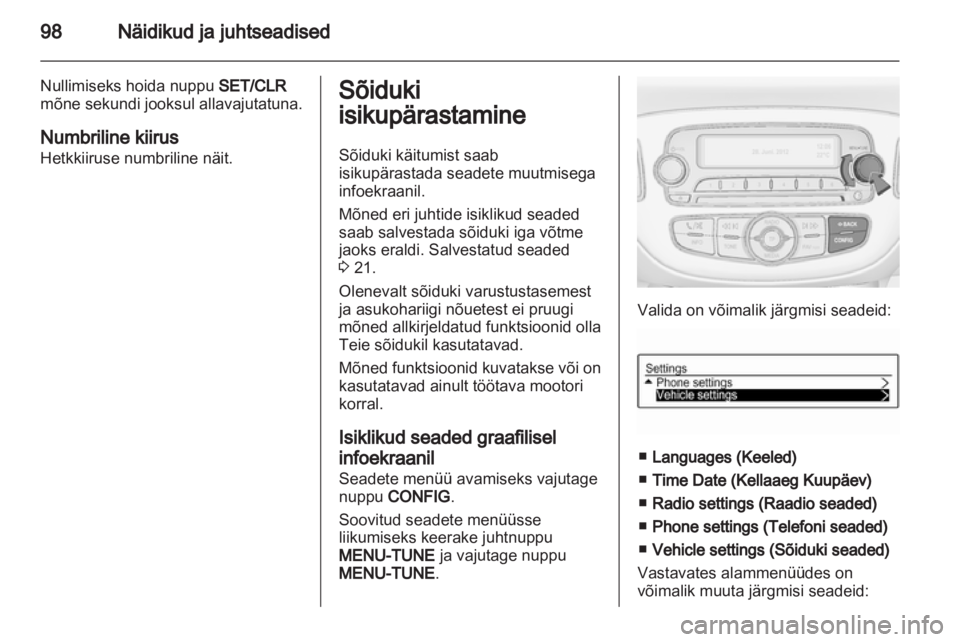OPEL ADAM 2013.5  Omaniku käsiraamat (in Estonian) 