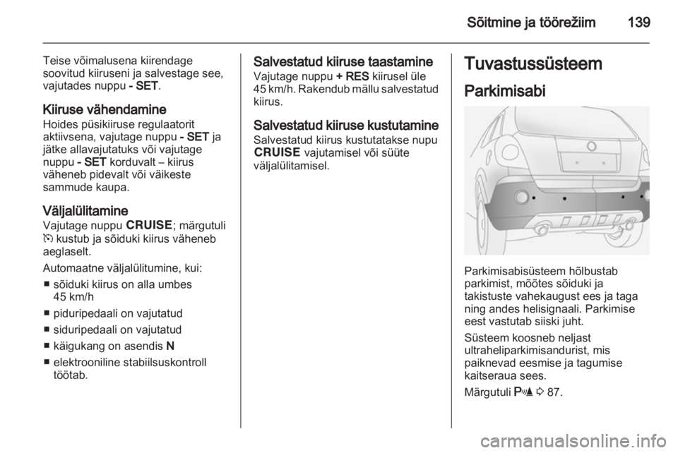 OPEL ANTARA 2012.5  Omaniku käsiraamat (in Estonian) 