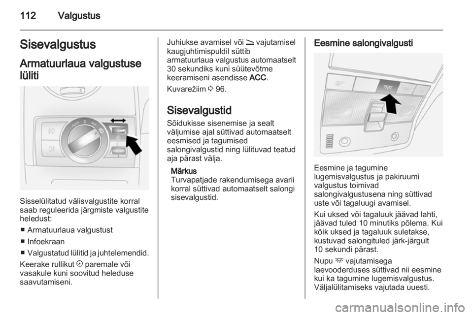 OPEL ANTARA 2013.5  Omaniku käsiraamat (in Estonian) 